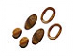Muschelteile-Mix Oval, braun